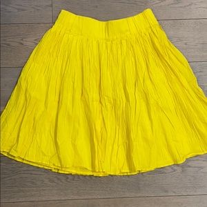 Club Monaco yellow pleated skirt